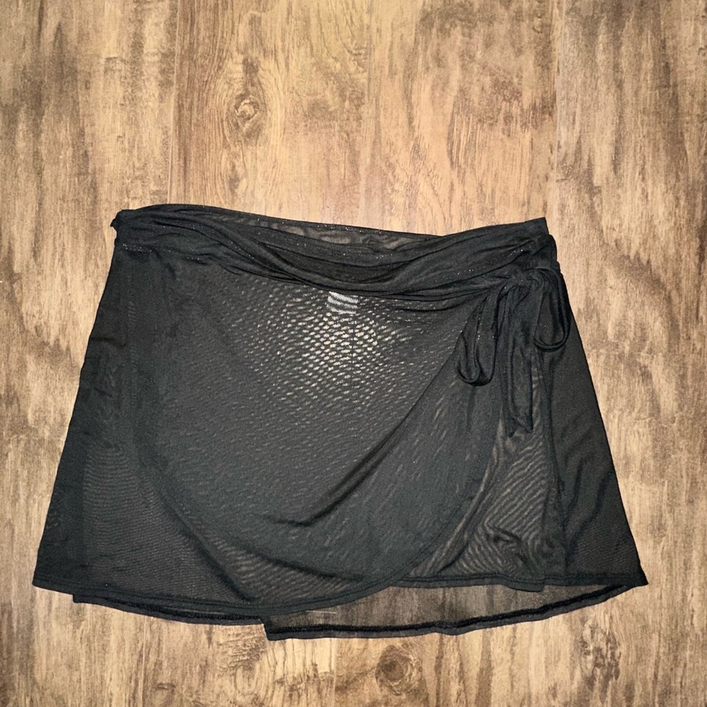 Wild Fable Sheer Black Mesh Skirt